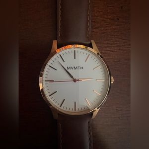 MVMT The 40 (Rose gold, natural tan) Men's Watch